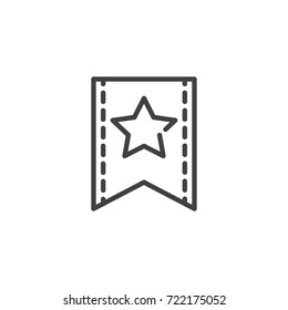 Favorite line icon, outline vector sign, linear style pictogram isolated on white. Symbol, logo illustration. Editable stroke