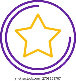 Línea favorita Diseño de icono de Vector de dos colores