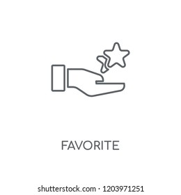Favorite linear icon. Favorite concept stroke symbol design. Thin graphic elements vector illustration, outline pattern on a white background, eps 10.