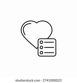favorite list icon sign vector