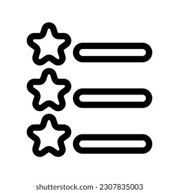 Ilustración de diseño de símbolos vectores de iconos de listas favoritas