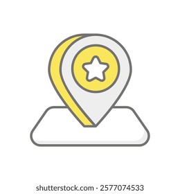 Favorite Location icon vector stock illustration