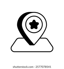 Favorite Location icon vector stock illustration