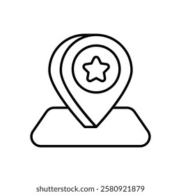 Favorite Location icon vector stock illustration