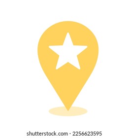 Favorite location pin icon. Map pointer. Navigation sign. Vector illustration