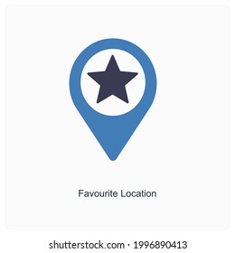 Favorite Location or Place Icon Concept 