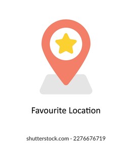 Favorite Location vector Flat Icons. Simple stock illustration stock illustration