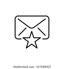 favorite mail editable stroke icon, Smart stroke icon