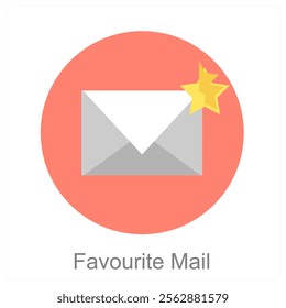 Favorite Mail and email icon concept