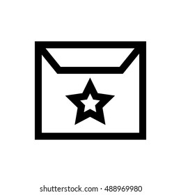 Favorite mail line icon. Pixel perfect fully editable vector icon suitable for websites, info graphics and print media.