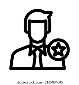 icono de man favorito o logotipo símbolo de signo aislado ilustración vectorial - iconos vectoriales de estilo negro de alta calidad
