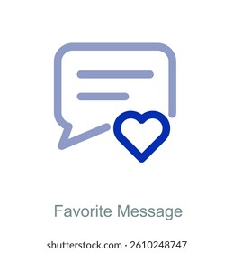Favorite Message and communication icon concept