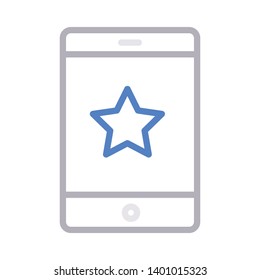 favorite mobile vector color line icon