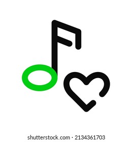 Favorite music icon. Pixel perfect, editable stroke