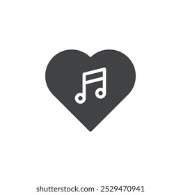 Favorite music icon simple vector symbol