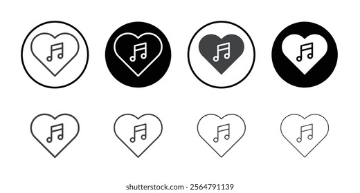 Favorite music icon simple vector symbol