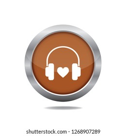 Favorite music vector button, web design element