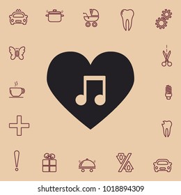 Favorite music, vector icon