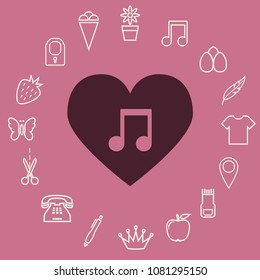 Favorite music, vector icon