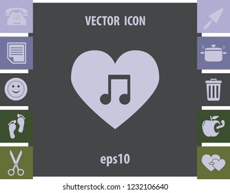 Favorite music, vector icon