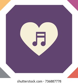 Favorite music, vector icon