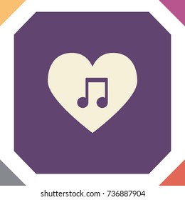 Favorite music, vector icon