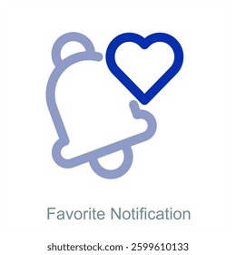 Favorite Notification and message icon concept