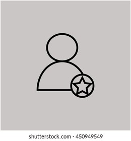 Favorite outline vector icon line illustration