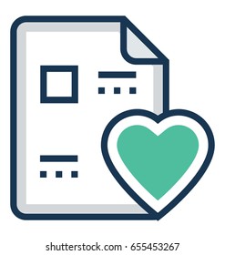 Favorite Paper Vector Icon
