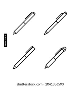 favorite pen line icon vector suitable for your education or stationary design