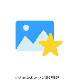 Favorite photo icon vector flat style 