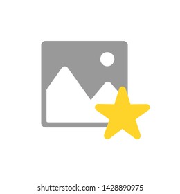 Favorite photo icon vector flat style 