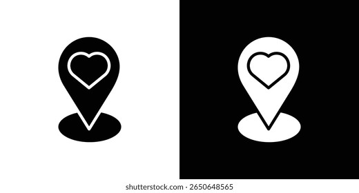 Favorite place icon Isolated flat vector in outline