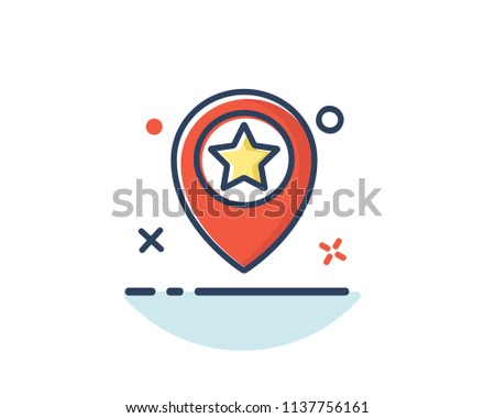 favorite place icon line filled design illustration,designed for web and app