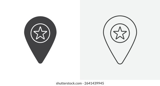 Favorite place icon Line graphics illustration