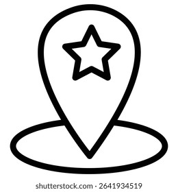 Favorite place icon Thin line vector design