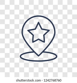 Favorite Place icon. Trendy linear Favorite Place logo concept on transparent background from Maps and Locations collection