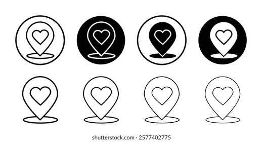 Favorite place icon Vector logo set flat