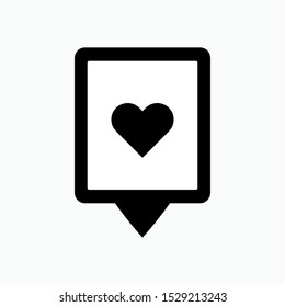 Favorite Place Icon - Vector, Sign and Symbol for Design, Presentation, Website or Apps Elements.