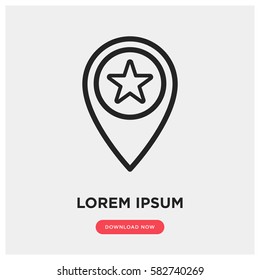 Favorite place vector icon
