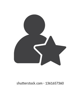  favorite or popular person icon- illustration vector.