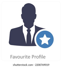 Favoritenprofil und Sternsymbol-Konzept