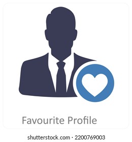 Favorite Profile And User icon concept
