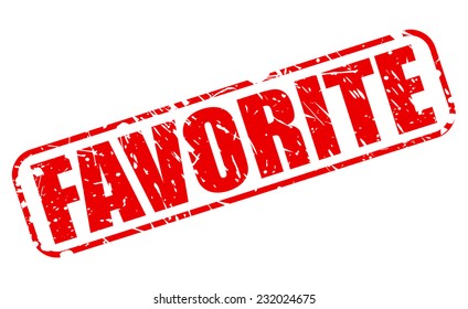 Favorite red stamp text on white