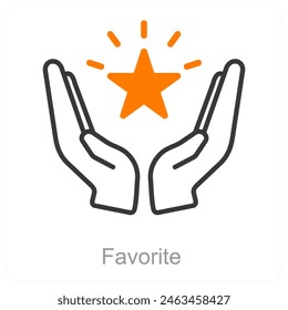 Favorite and saved icon concept