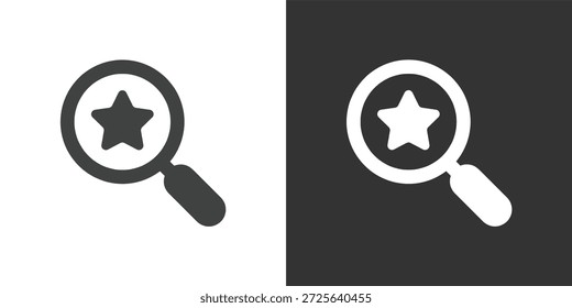 Icono de Búsqueda favorito. Icono de la serie de glifos sólidos
