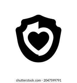 Favorite security system icon on white background