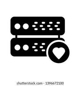 favorite server vector glyph icon