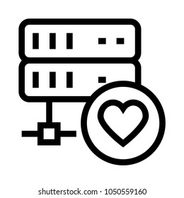 favorite server vector line icon