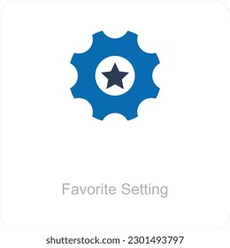 Favorite Setting and configuration icon concept